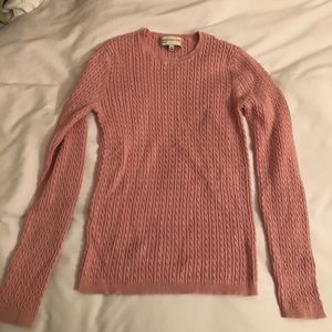 Peach Cable Knit Sweater